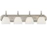 Savoy House Herndon 4-Light Satin Nickel Glass Vanity Light