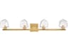 Savoy House Castello 4-Light Warm Brass Vanity Light