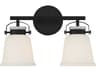 Savoy House Kaden 2-Light Matte Black Glass Vanity Light