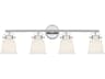 Savoy House Kaden 4-Light Polished Chrome Glass Vanity Light