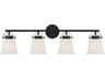 Savoy House Kaden 4-Light Matte Black Glass Vanity Light