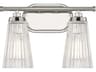 Savoy House Chantilly 2-Light Polished Nickel Glass Vanity Light