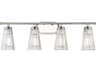 Savoy House Chantilly 4-Light Polished Nickel Glass Vanity Light
