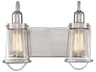 Savoy House Lansing 2-Light Satin Nickel Polished Glass Vanity Light