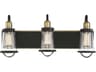 Savoy House Lansing 3-Light English Bronze Warm Brass Glass Vanity Light