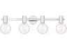 Savoy House Wright 4-Light Chrome Glass Vanity Light