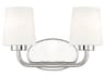 Savoy House Capra 2-Light Polished Nickel Glass Vanity Light