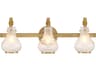 Savoy House Adams 3-Light Warm Brass Glass Vanity Light