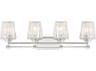 Savoy House Garnet 4-Light Polished Nickel Chrome Crystal Vanity Light