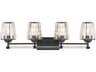 Savoy House Garnet 4-Light Matte Black Crystal Vanity Light