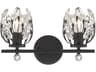 Savoy House Moreno 2-Light Matte Black Crystal Vanity Light