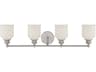 Savoy House Melrose 4-Light Satin Nickel Glass Vanity Light