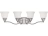 Savoy House Yates 4-Light Pewter Glass Vanity Light