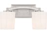 Savoy House Whitney 2-Light Satin Nickel Glass Vanity Light