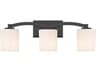 Savoy House Whitney 3-Light Matte Black Glass Vanity Light