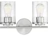 Savoy House Marshall 2-Light Polished Chrome Glass Vanity Light
