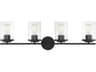Savoy House Marshall 4-Light Matte Black Glass Vanity Light