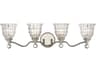Savoy House Birone 4-Light Polished Nickel Crystal Glass Vanity Light
