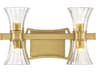Savoy House Bennington 4-Light Warm Brass Glass Vanity Light