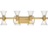Savoy House Bennington 8-Light Warm Brass Glass Vanity Light