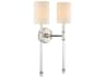 Savoy House Fremont 2-Light Polished Nickel Glass Wall Sconce
