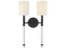 Savoy House Fremont 2-Light Matte Black Glass Wall Sconce