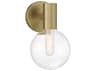 Savoy House Wright 1-Light Warm Brass Glass Wall Sconce