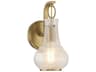 Savoy House Adams 1-Light Warm Brass Glass Wall Sconce