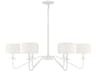 Savoy House Meridian 6-Light Bisque White Candelabra Drum Chandelier