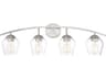 Savoy House Meridian 4-Light Brushed Nickel Glass Vanity Light
