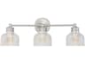 Savoy House Meridian 3-Light Brushed Nickel Glass Vanity Light