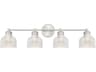 Savoy House Meridian 4-Light Brushed Nickel Glass Vanity Light