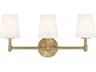 Savoy House Meridian 3-Light Natural Brass Vanity Light