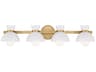 Savoy House Meridian 4-Light Natural Brass Vanity Light