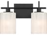 Savoy House Meridian 2-Light Matte Black Vanity Light