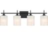 Savoy House Meridian 4-Light Matte Black Vanity Light