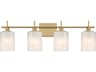 Savoy House Meridian 4-Light Natural Brass Vanity Light