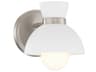 Savoy House Meridian 1-Light Brushed Nickel White Wall Sconce