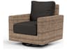 Sunset West Havana Tobacco Wicker Cushion Lounge Chair