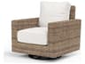 Sunset West Havana Wicker Swivel Lounge Outdoor Rocker in Canvas Flax