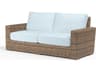 Sunset West Havana Tobacco Wicker Cushion Loveseat