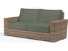 Sunset West Havana Tobacco Wicker Cushion Loveseat