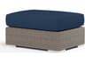 Sunset West Montecito Driftwood Wicker Cushion Ottoman