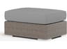 Sunset West Montecito Driftwood Wicker Cushion Ottoman