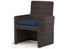 Sunset West Montecito Cognac Wicker Cushion Dining Chair