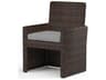 Sunset West Montecito Cognac Wicker Cushion Dining Chair