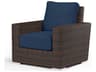 Sunset West Montecito Cognac Wicker Cushion Lounge Chair