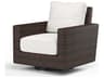 Sunset West Montecito Dark Wood Wicker Cushion Lounge Chair
