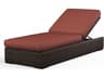 Sunset West Montecito Cognac Wicker Cushion Chaise Lounge