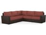 Sunset West Montecito Cognac Wicker Cushion Sofa